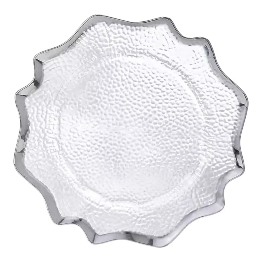 Charger plate star silver