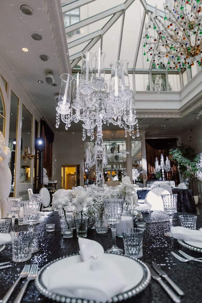 Charger plate beaded silver