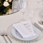 Charger plate beaded silver