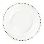 Charger plate beaded gold