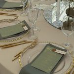 Charger plate beaded gold