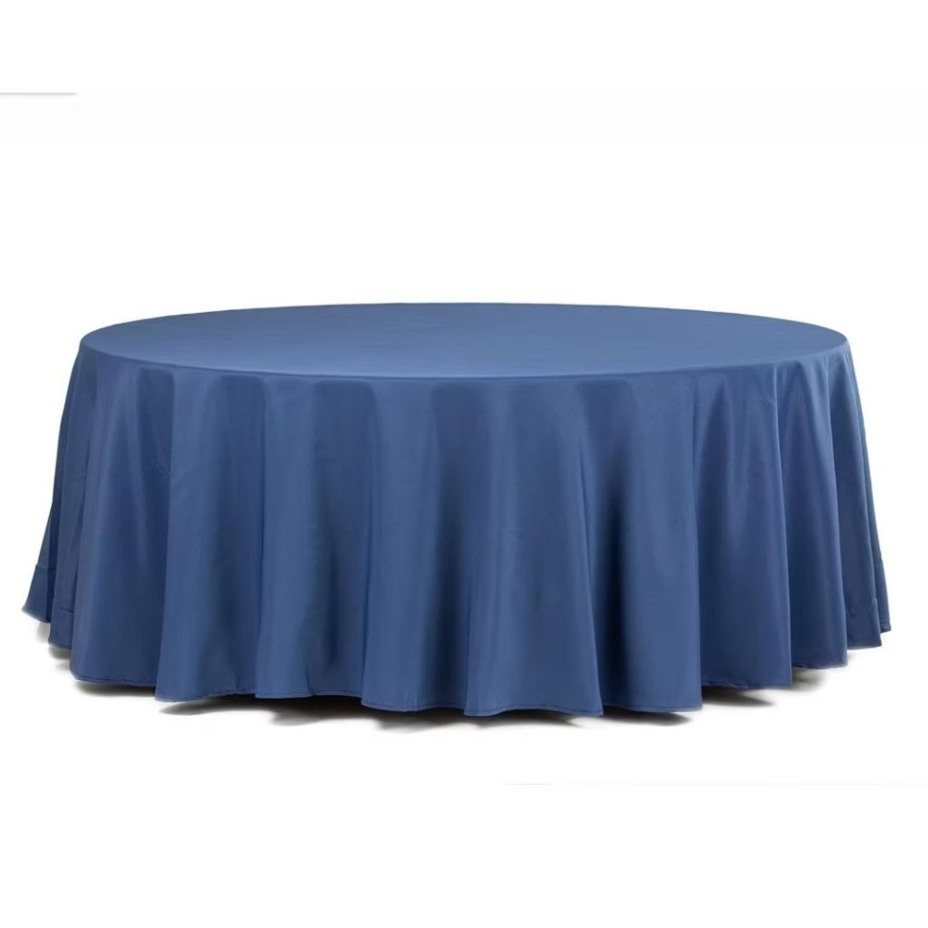 Dark blue tablecloth