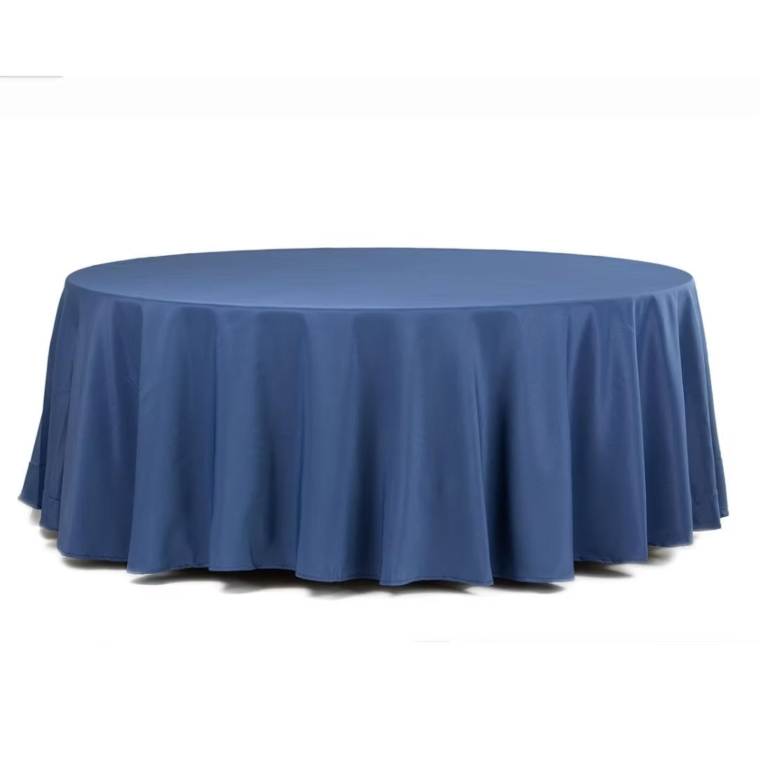 Dark blue tablecloth
