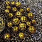 Golden disco balls