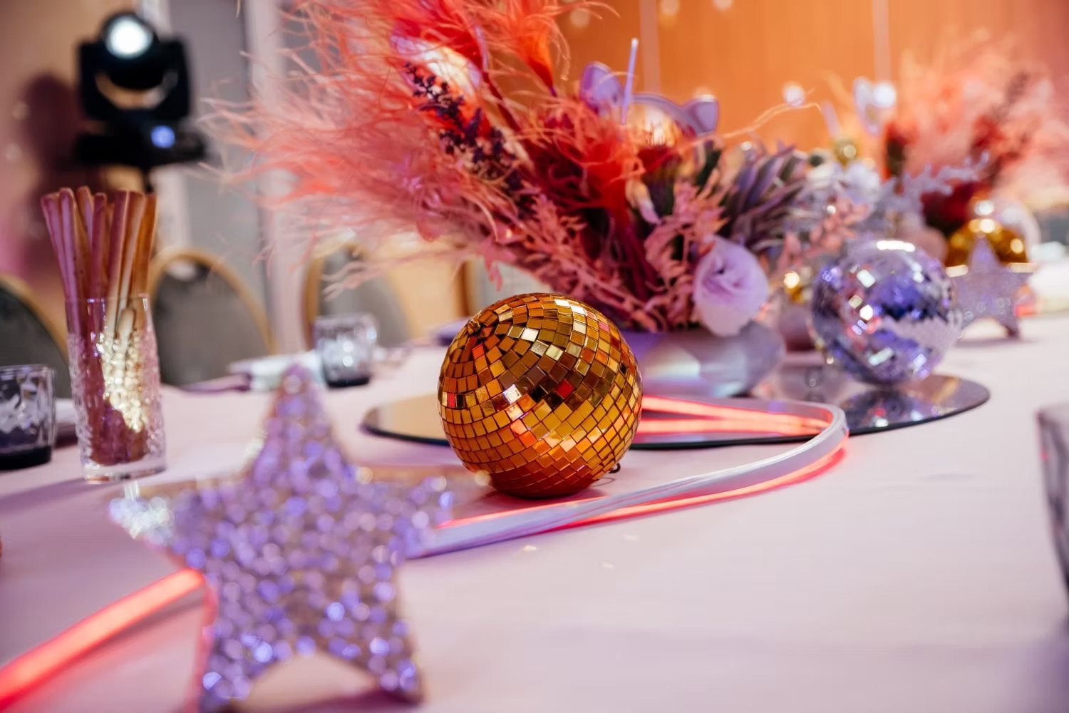 Golden disco balls