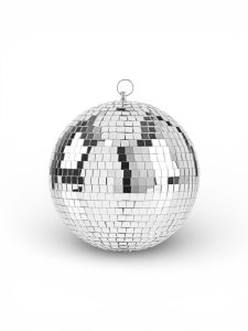 Silver disco balls