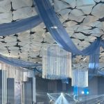 Drapery light blue chiffon