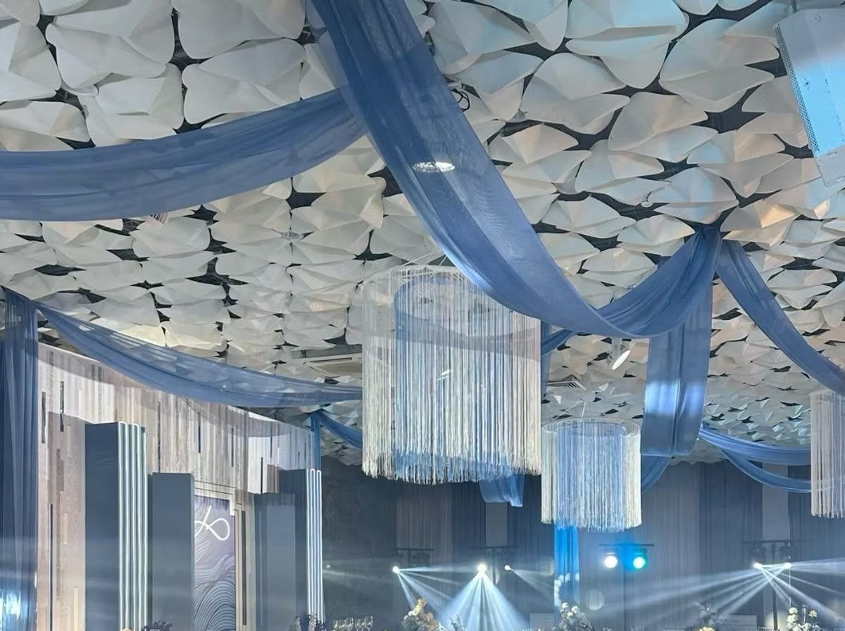 Drapery light blue chiffon