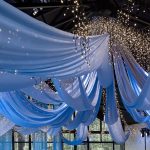 Drapery light blue chiffon