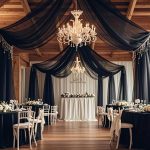 Drapery black chiffon