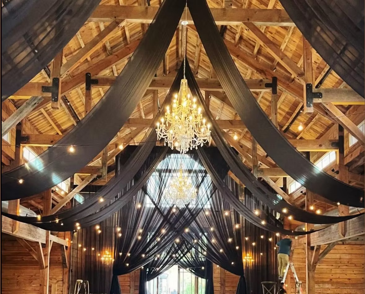 Drapery black chiffon