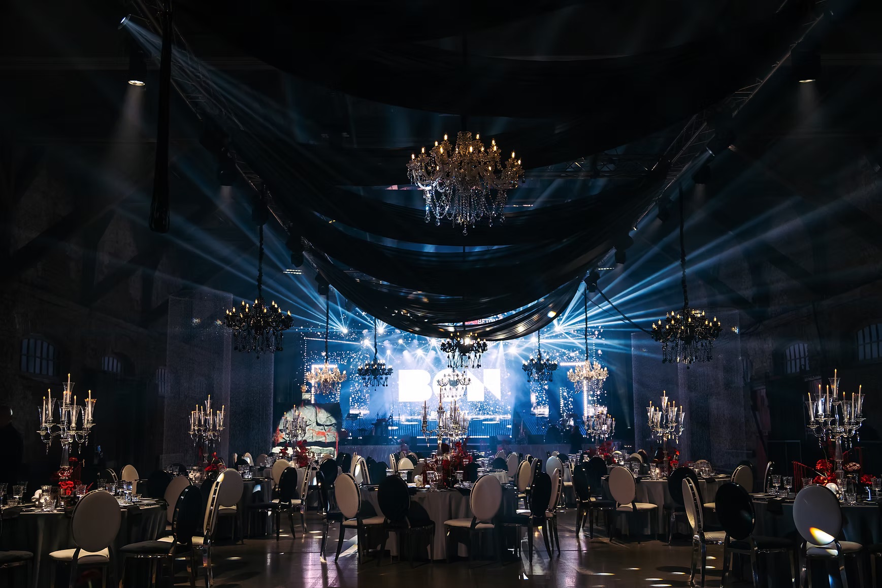 Drapery black chiffon