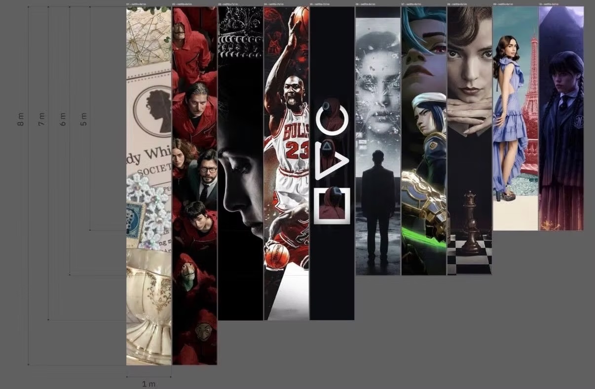 Netflix series–themed drapery