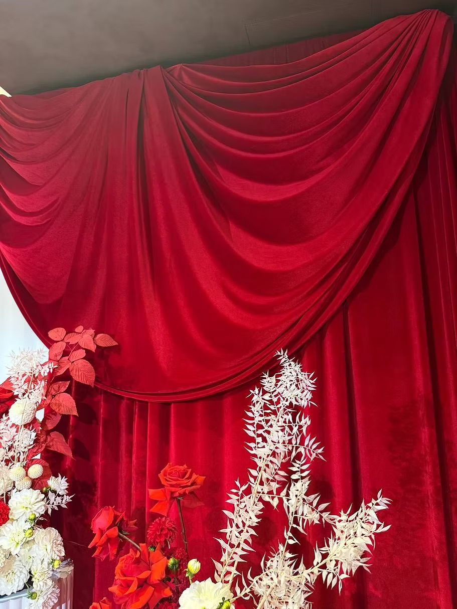 Drapery red