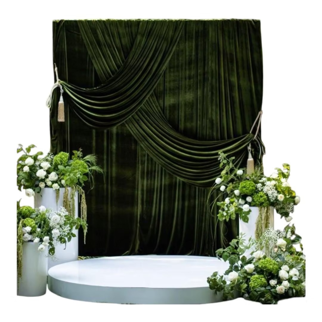 Drapery green