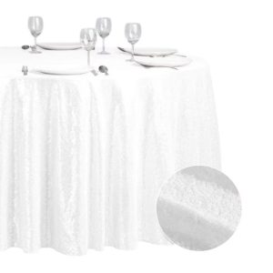 White sequin tablecloth
