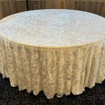 Velour tablecloth – white-cream