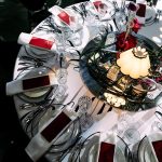 White tablecloth with design