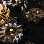 White tablecloth with design