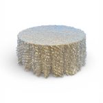 White petals tablecloth