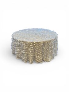 White petals tablecloth