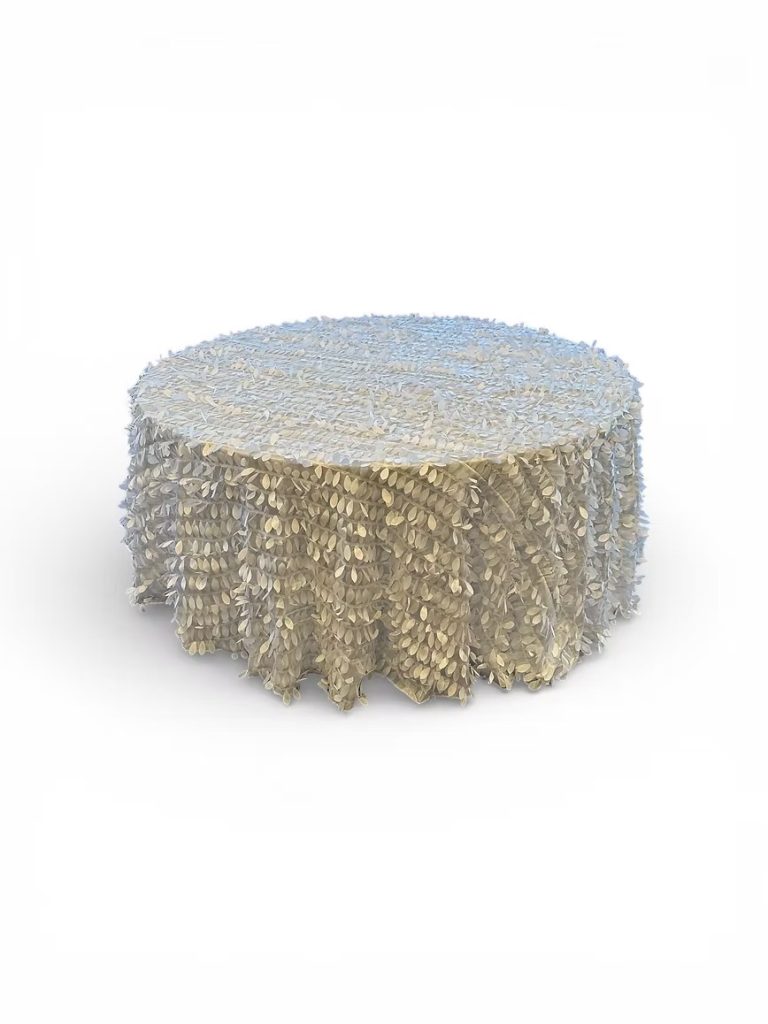 White petals tablecloth