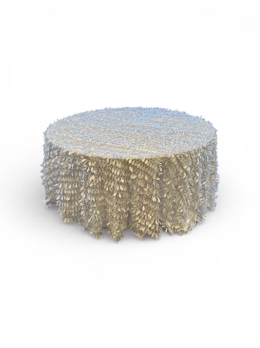 White petals tablecloth