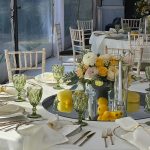 Beige tablecloth D300