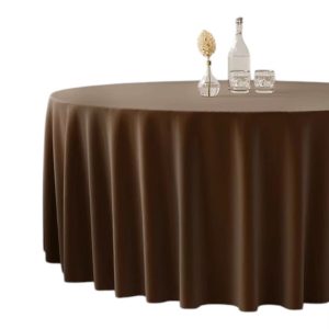 Brown tablecloth