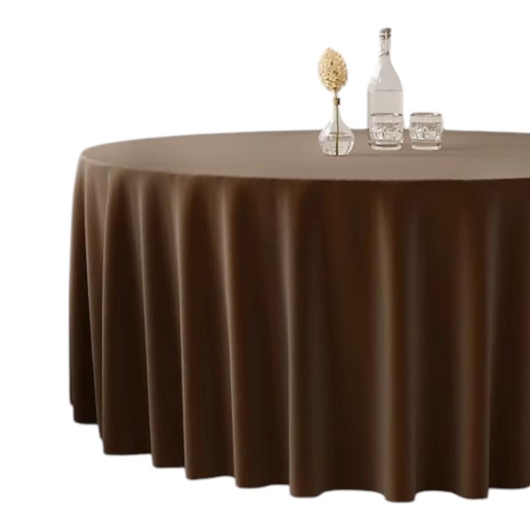Brown tablecloth