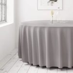 Gray tablecloth