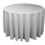 Gray tablecloth