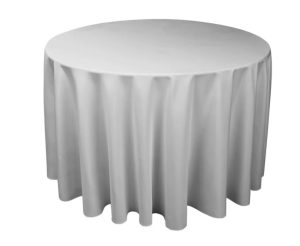 Gray tablecloth