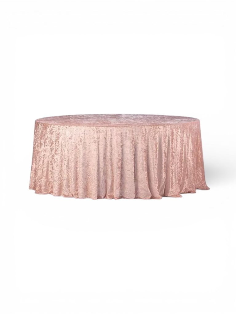 Velour tablecloth – light pink