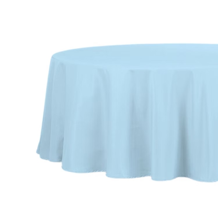 Light blue tablecloth