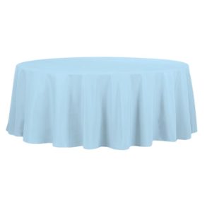 Light blue tablecloth