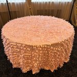 Light rose petals tablecloth