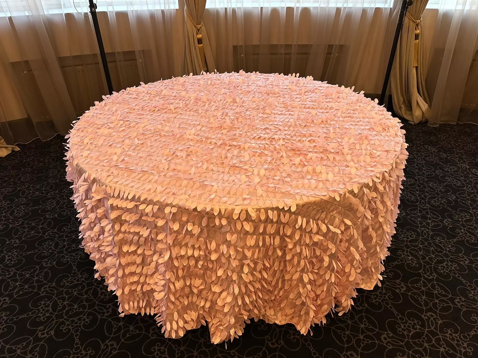 Light rose petals tablecloth