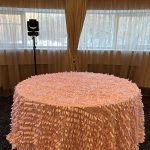 Light rose petals tablecloth