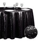 Black sequin tablecloth