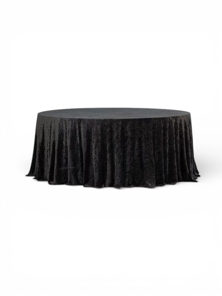 Velour tablecloth – black