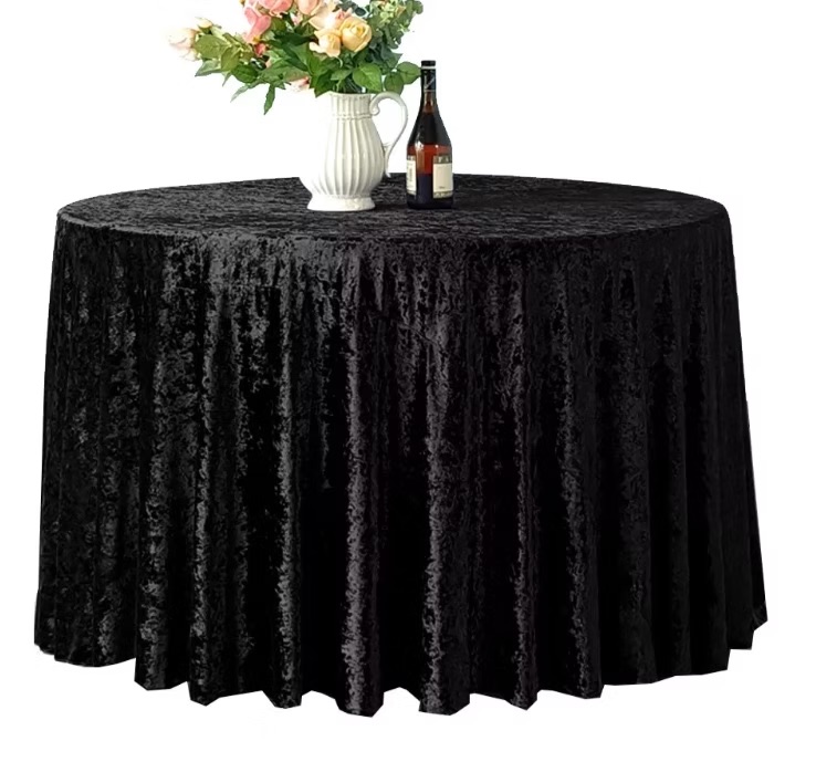 Velour tablecloth – black