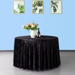Velour tablecloth – black