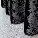Velour tablecloth – black