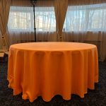 Orange tablecloth