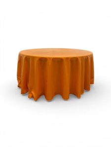 Orange tablecloth