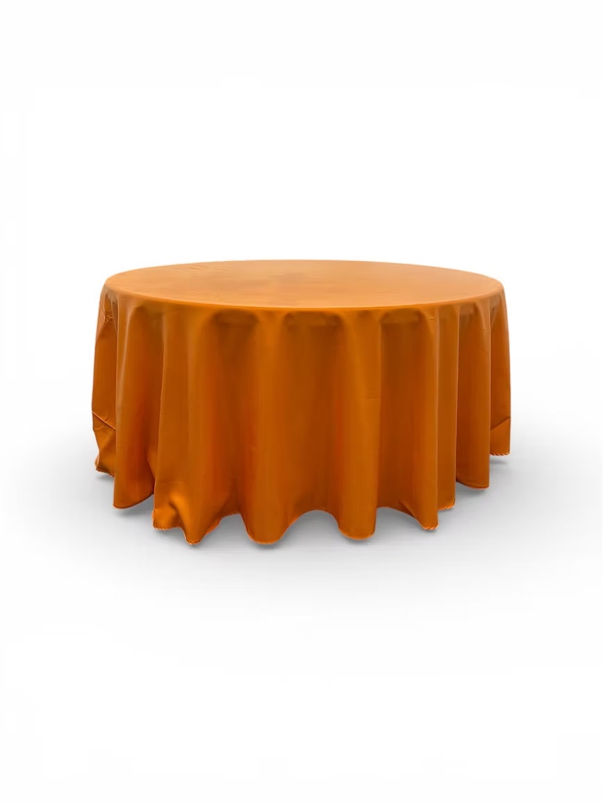 Orange tablecloth