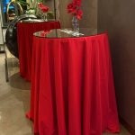 Red tablecloth