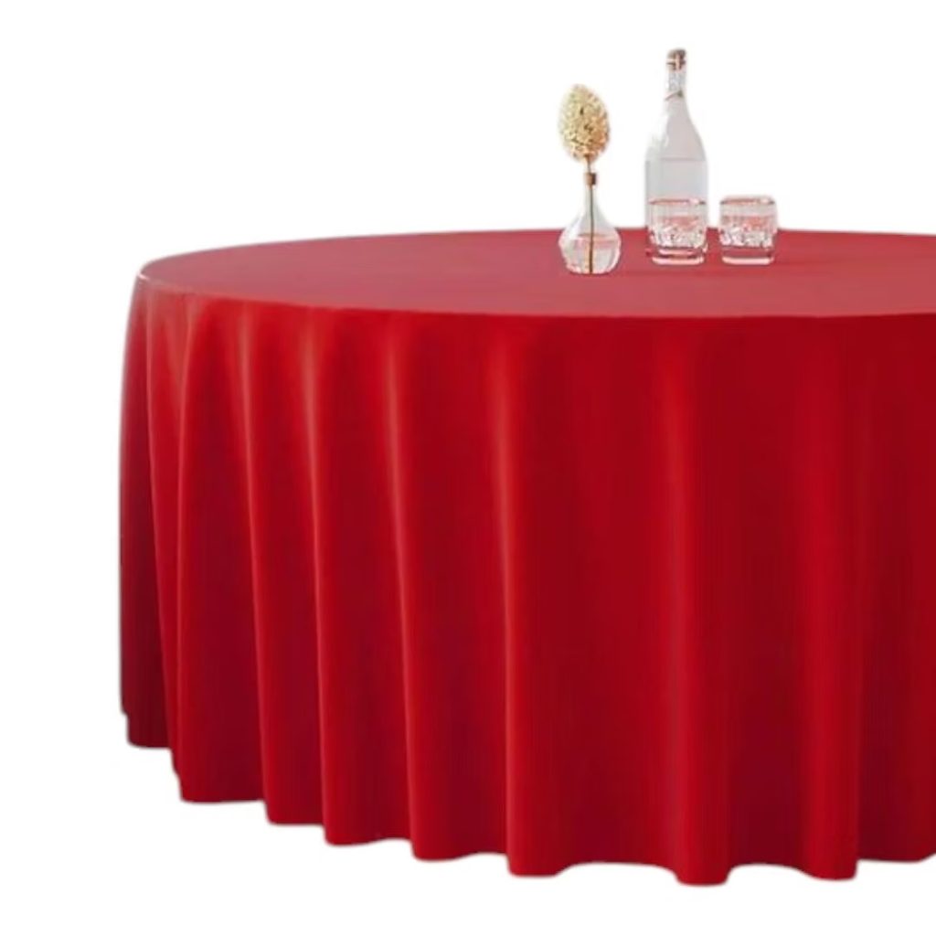 Red tablecloth