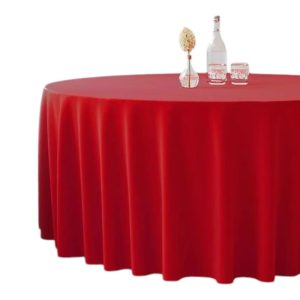 Red tablecloth